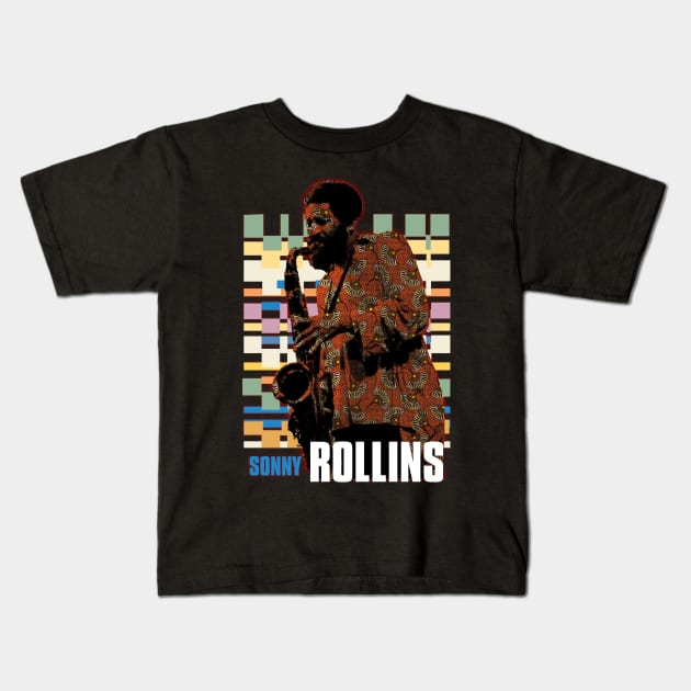 Sonny Rollins Graphic print Kids T-Shirt by HAPPY TRIP PRESS